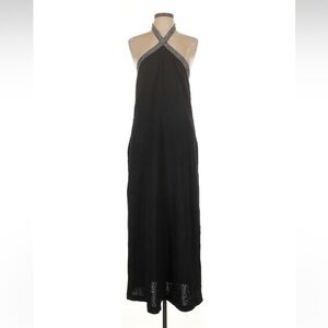 St. John Black and Silver Backless Dress